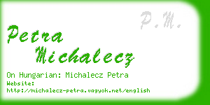 petra michalecz business card